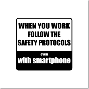 Safety with phone Posters and Art